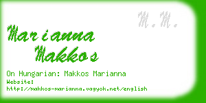 marianna makkos business card